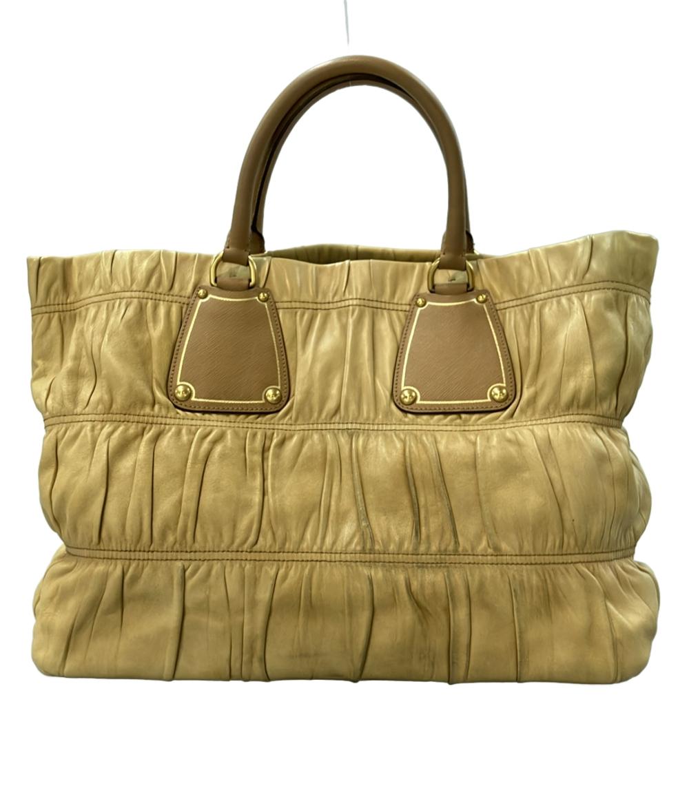 PRADA ハンドバッグ トートバッグ ギャザー レディース プラダ