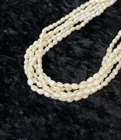 5連ネックレス 淡水パール レディース