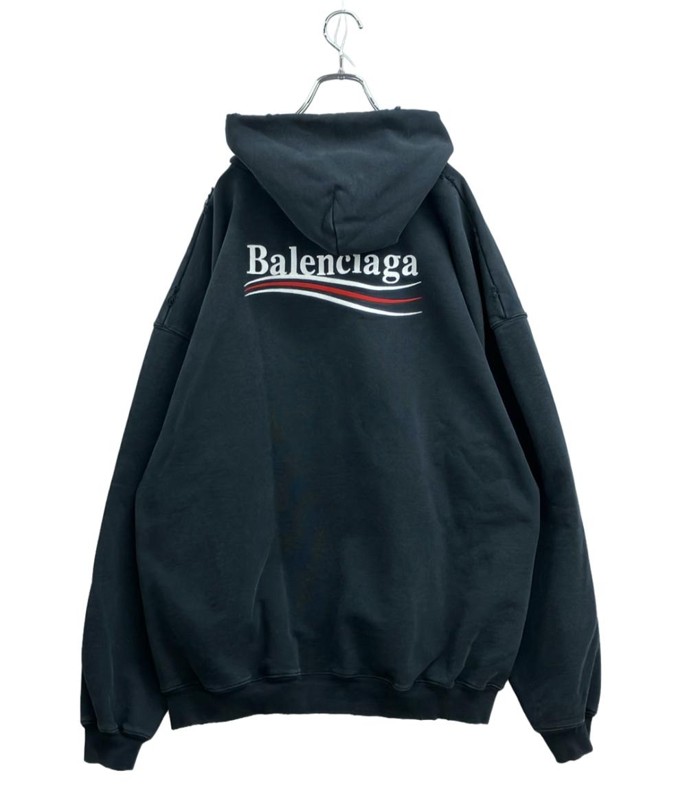 美品 BALENCIAGA Political Campaign Hoodie ポリティカル キャンペーン フーディー プルオーバー パーカー IT07 620973 TKV19 9034 メンズ SIZE XXS