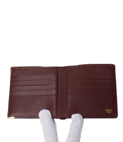 美品 Cartier 二つ折り財布 マストライン メンズ カルティエ