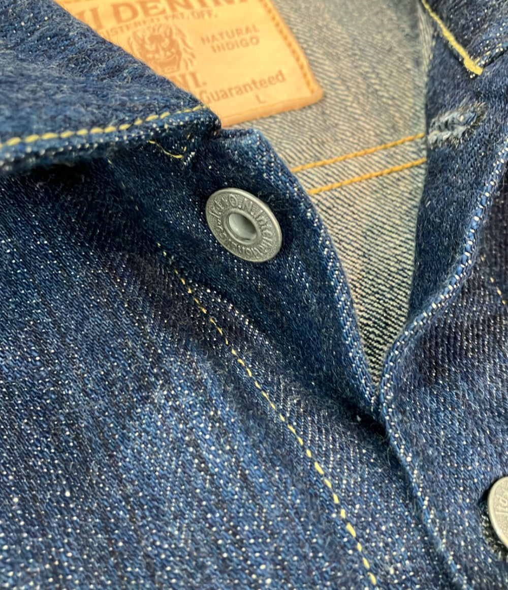 ONI DENIM デニムジャケット ボタン 16oz 天然藍ロープ染色デニム 鬼極 ワンウォッシュ ONI-02527P-KIWAM メンズ SIZE 38 (M) 鬼デニム