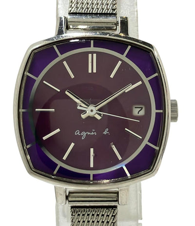 アニエスベー 腕時計 クオーツ パープル 7N82-0CH0 レディース agnes b.