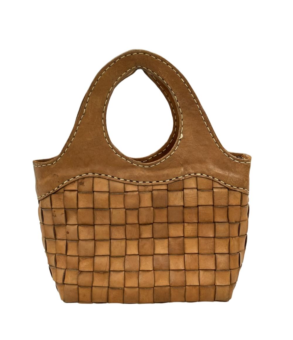 ロビタ 編み込みレザーミニハンドバッグ レディース robita