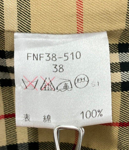 バーバリーブルーレーベル ステンカラーコート チェック レディース SIZE 38 (M) BURBERRY BLUE LABEL