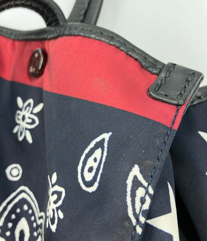 モンクレール ペイズリースター柄ナイロントートバッグ メンズ MONCLER