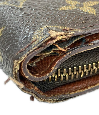 訳あり ルイ・ヴィトン 二つ折り財布 ポルトパピエ ジップ モノグラム M61207 レディース LOUIS VUITTON