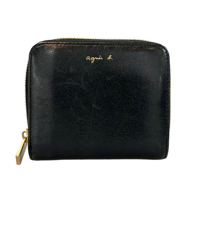 agnes b. ラウンドファスナー 二つ折り財布 レディース アニエスベー