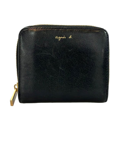 agnes b. ラウンドファスナー 二つ折り財布 レディース アニエスベー