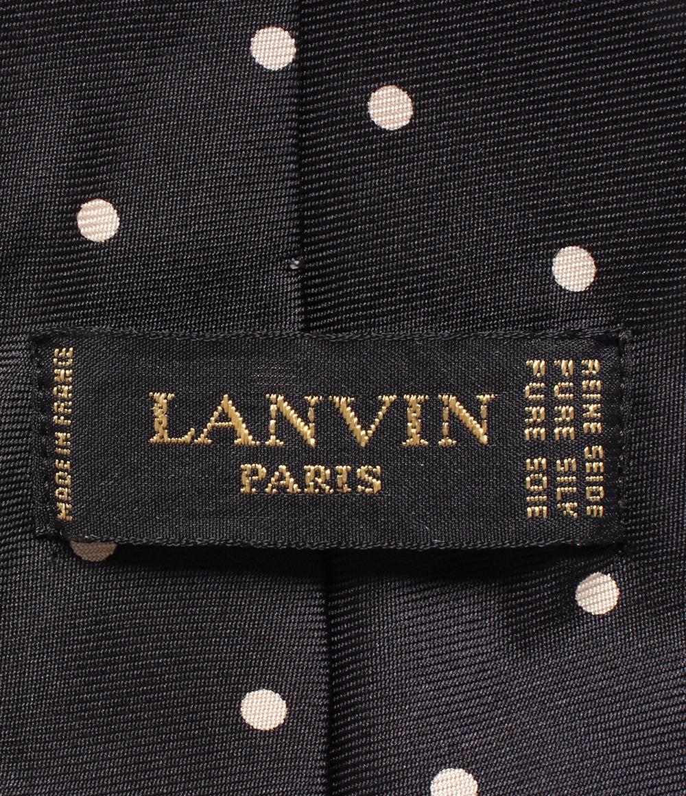 ランバン ネクタイ シルク100％ ドット柄 メンズ LANVIN