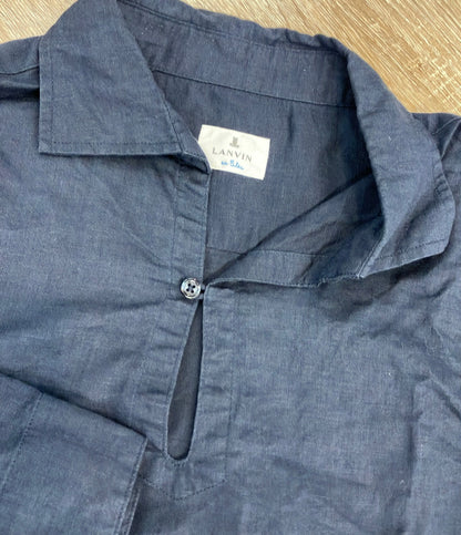 LANVIN en Bleu 半袖シャツ スキッパー リネン コットン 7分袖 LB-6A メンズ SIZE 48 (L) ランバンオンブルー