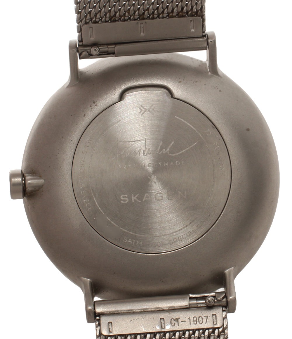 美品 SKAGEN 腕時計 フィン・ユール クオーツ ネイビー SKW6584 メンズ スカーゲン