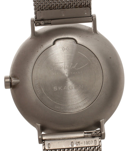 美品 SKAGEN 腕時計 フィン・ユール クオーツ ネイビー SKW6584 メンズ スカーゲン