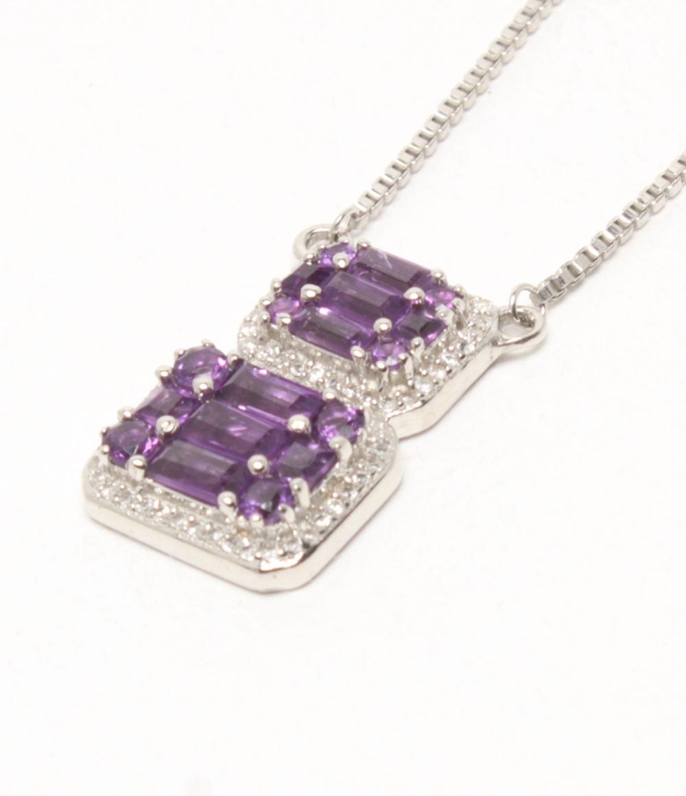 ネックレス SV925 アメジスト レディース