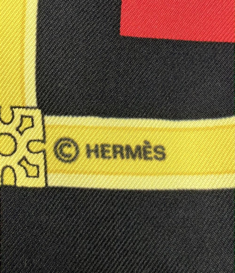 HERMES スカーフ シルク100% カレ90 LES MUSEROLLES レディース
