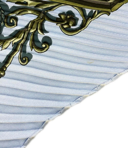 HERMES プリーツスカーフ カレ90 シルク 100% DIES ET HORE レディース エルメス