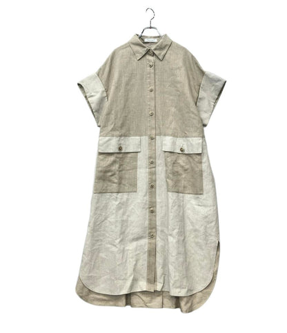 ADORE 半袖ワンピース グランプリント麻シャツワンピース 531-0140319 レディース SIZE 38 (M) アドーア