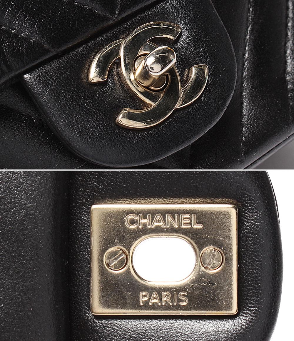 CHANEL チェーンショルダーバッグ ミニマトラッセ Vステッチ シングルフラップ シングルチェーン ゴールド金具 シェブロン レディース シャネル