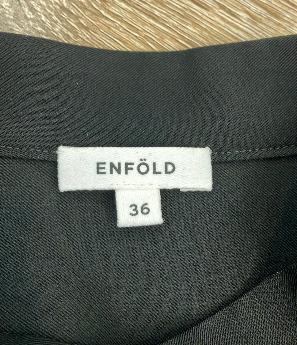 ENFOLD 長袖ワンピース サーキュラード シャツモード 2023SSは レディース SIZE 36 (S) エンフォルド
