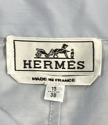HERMES コットンナイロン スタンドカラー シャツジャケット H556100H4 メンズ SIZE 38 (S) エルメス