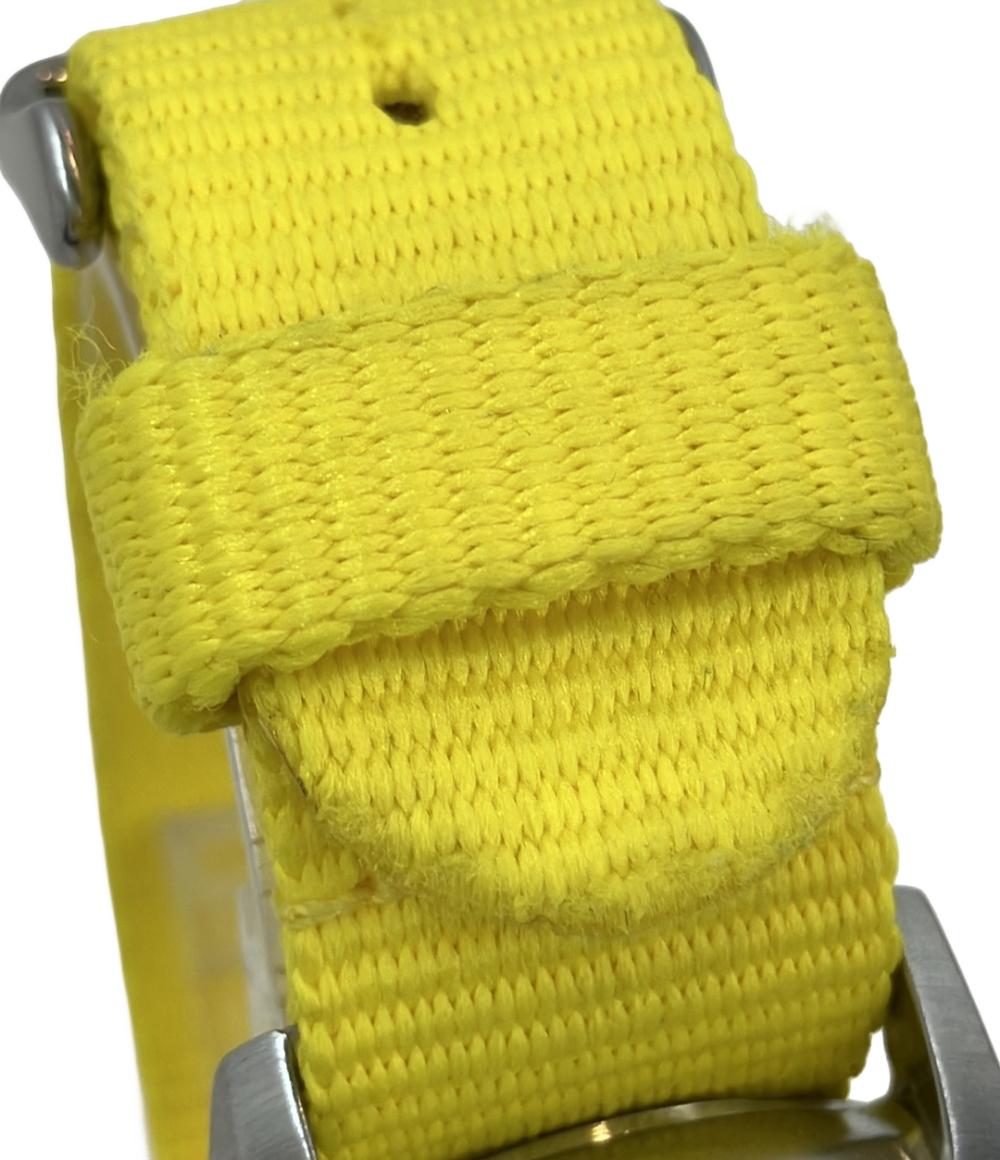 美品 NIXON 腕時計 CLEAN THE MOD クオーツ イエロー レディース メンズ ニクソン