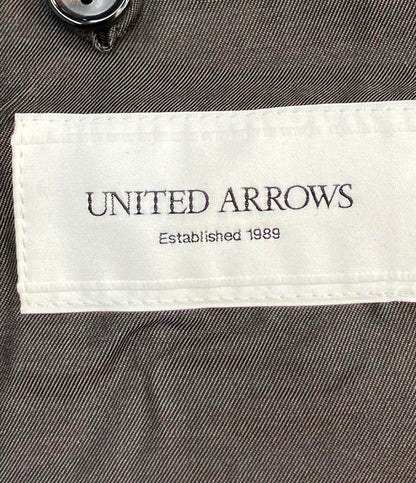 美品 ユナイテッドアローズ オンブレチェックバルカラーコート メンズ SIZE M UNITED ARROWS