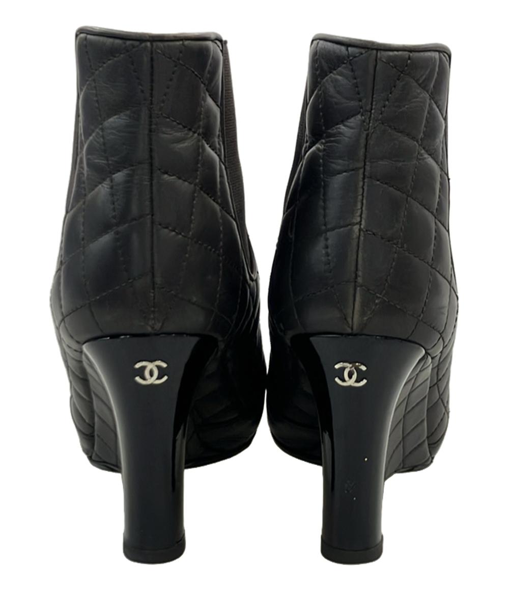 シャネル ショートブーツ サイドゴア レディース SIZE 37 1/2 C (L) CHANEL