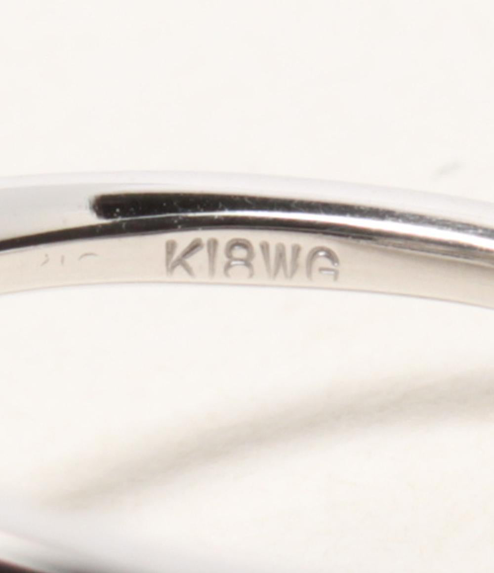 美品 リング 指輪 K18WG ダイヤ0.19ct シトリン ブルートパーズ ペリドット レディース