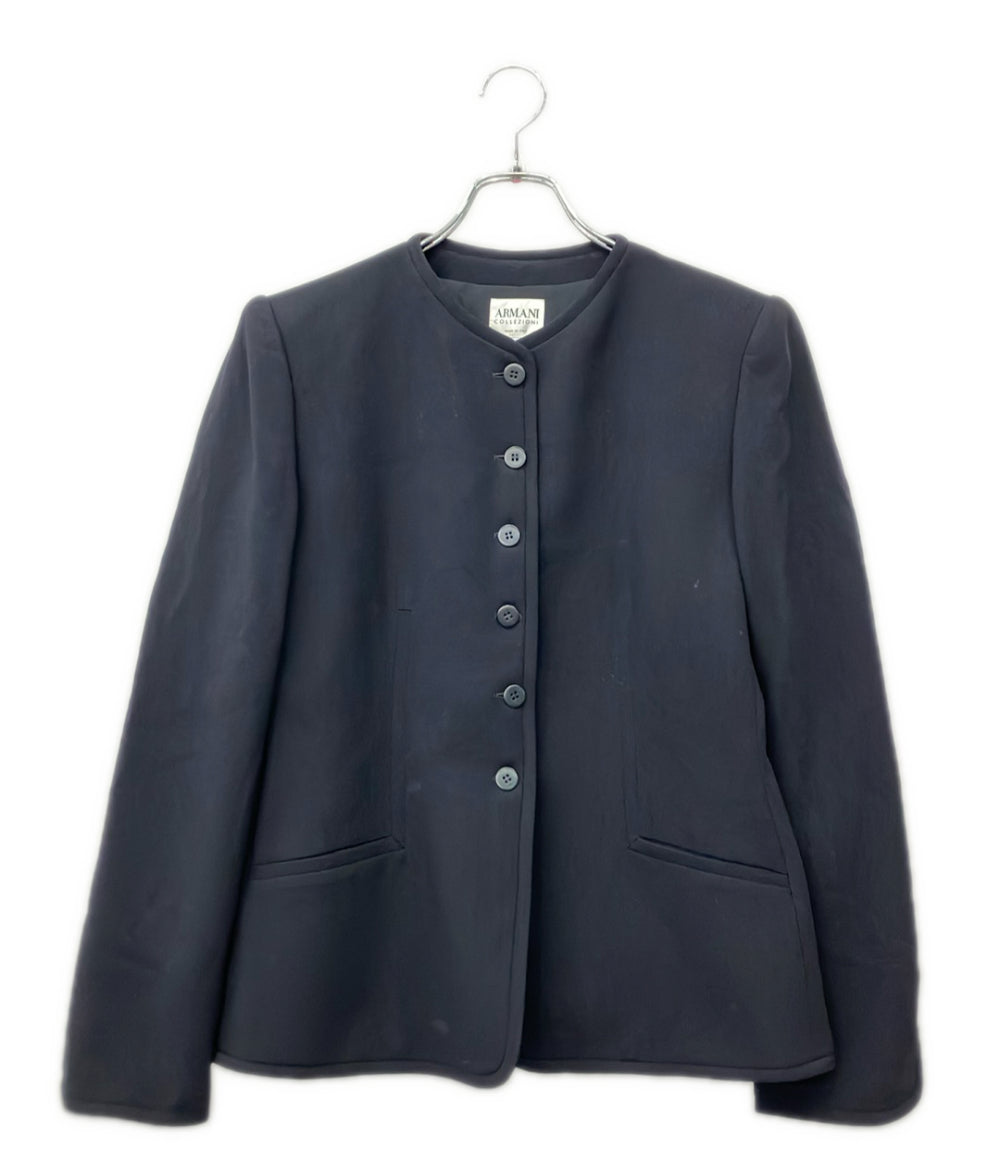 ARMANI COLLEZIONI ノーカラージャケット レディース SIZE 44 (L) アルマーニコレッツォーニ