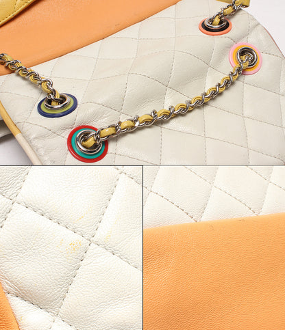 CHANEL リュック バックパック シルバー金具 マトラッセ シングルフラップ 23番台 ラムスキン レディース シャネル