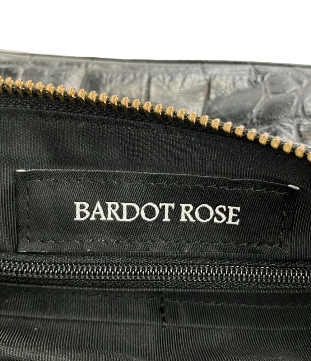 BARDOT ROSE ショルダーバッグ ウォレットポシェット 2WAY 斜め掛け 本革 牛革 レザー クロコ型押し レディース バルドロゼ