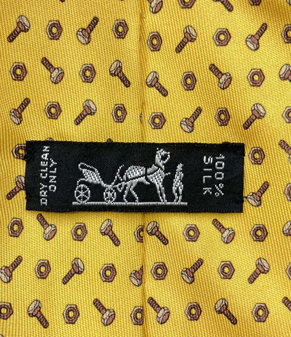 HERMES ネクタイ シルク100% メンズ エルメス