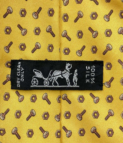 HERMES ネクタイ シルク100% メンズ エルメス