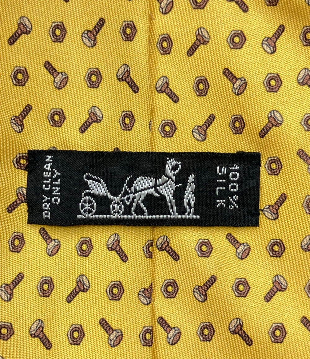 HERMES ネクタイ シルク100% メンズ エルメス