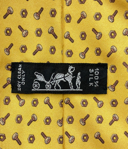 HERMES ネクタイ シルク100% メンズ エルメス