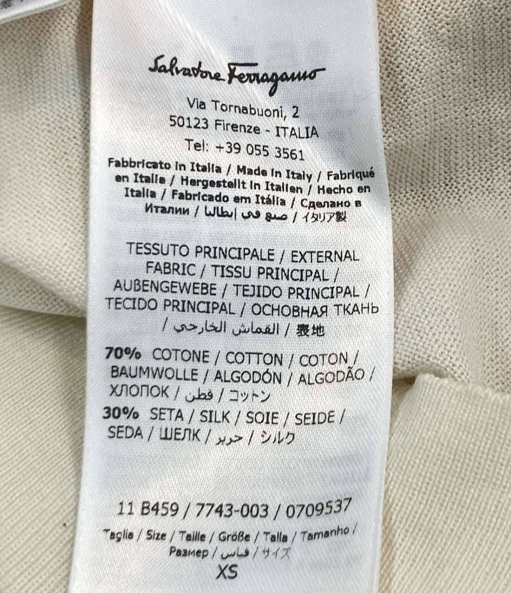 Salvatore Ferragamo シルク切り替えカーディガン レディース SIZE XS サルヴァトーレフェラガモ