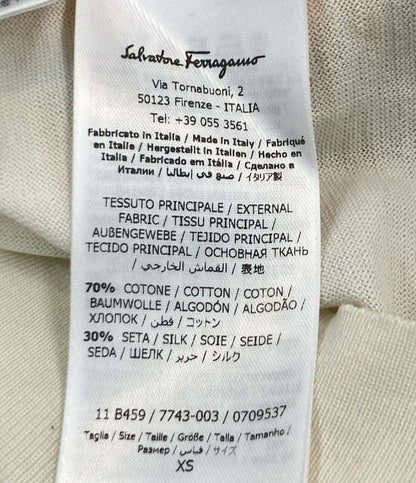 Salvatore Ferragamo シルク切り替えカーディガン レディース SIZE XS サルヴァトーレフェラガモ