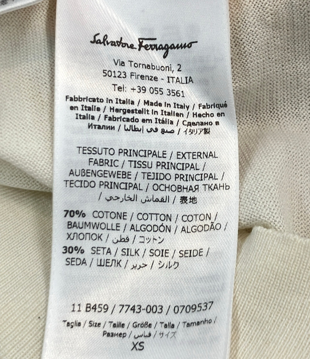 Salvatore Ferragamo シルク切り替えカーディガン レディース SIZE XS サルヴァトーレフェラガモ