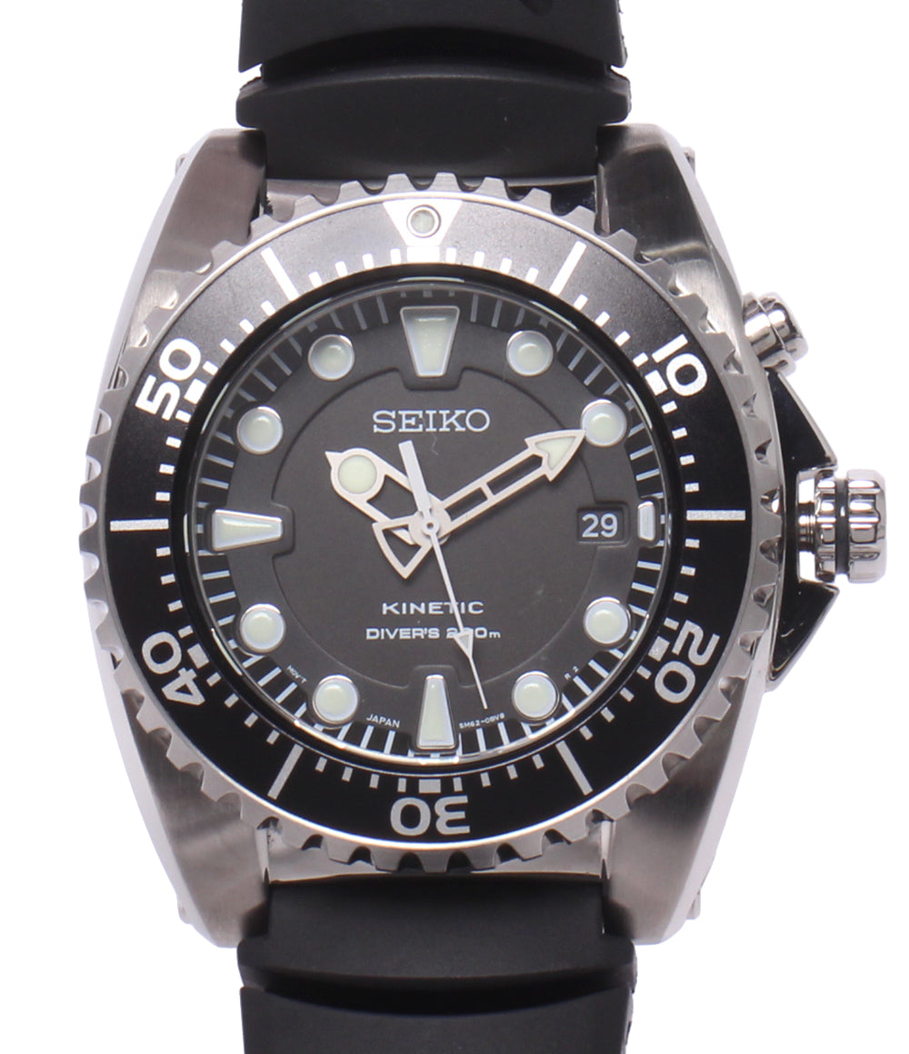 SEIKO 腕時計 キネティック ブラック SKA371P2 メンズ セイコー