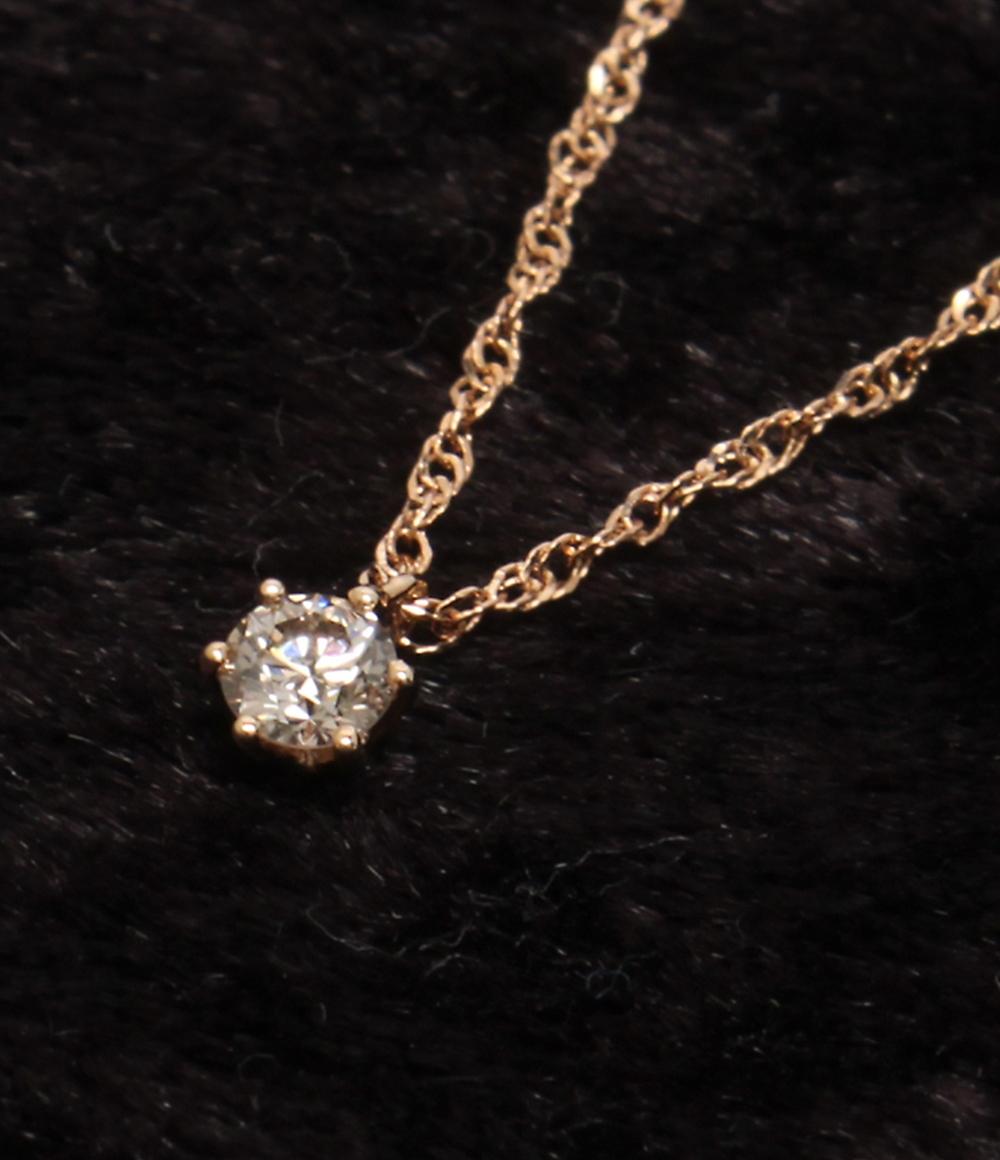 美品 NOJESS ネックレス K10 ダイヤ レディース ノジェス