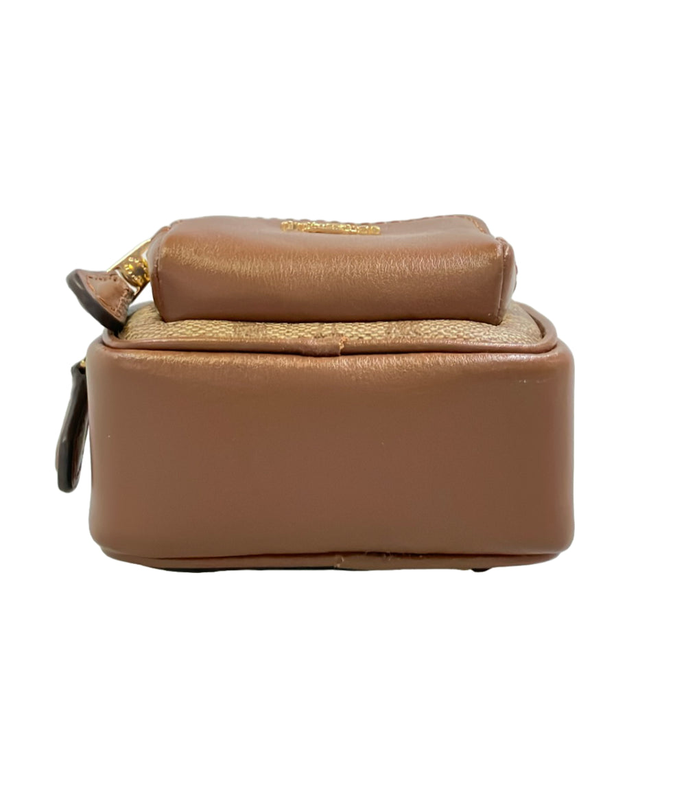 美品 COACH バッグチャーム リュック型 小物入れ CX066 シグネチャー レディース コーチ