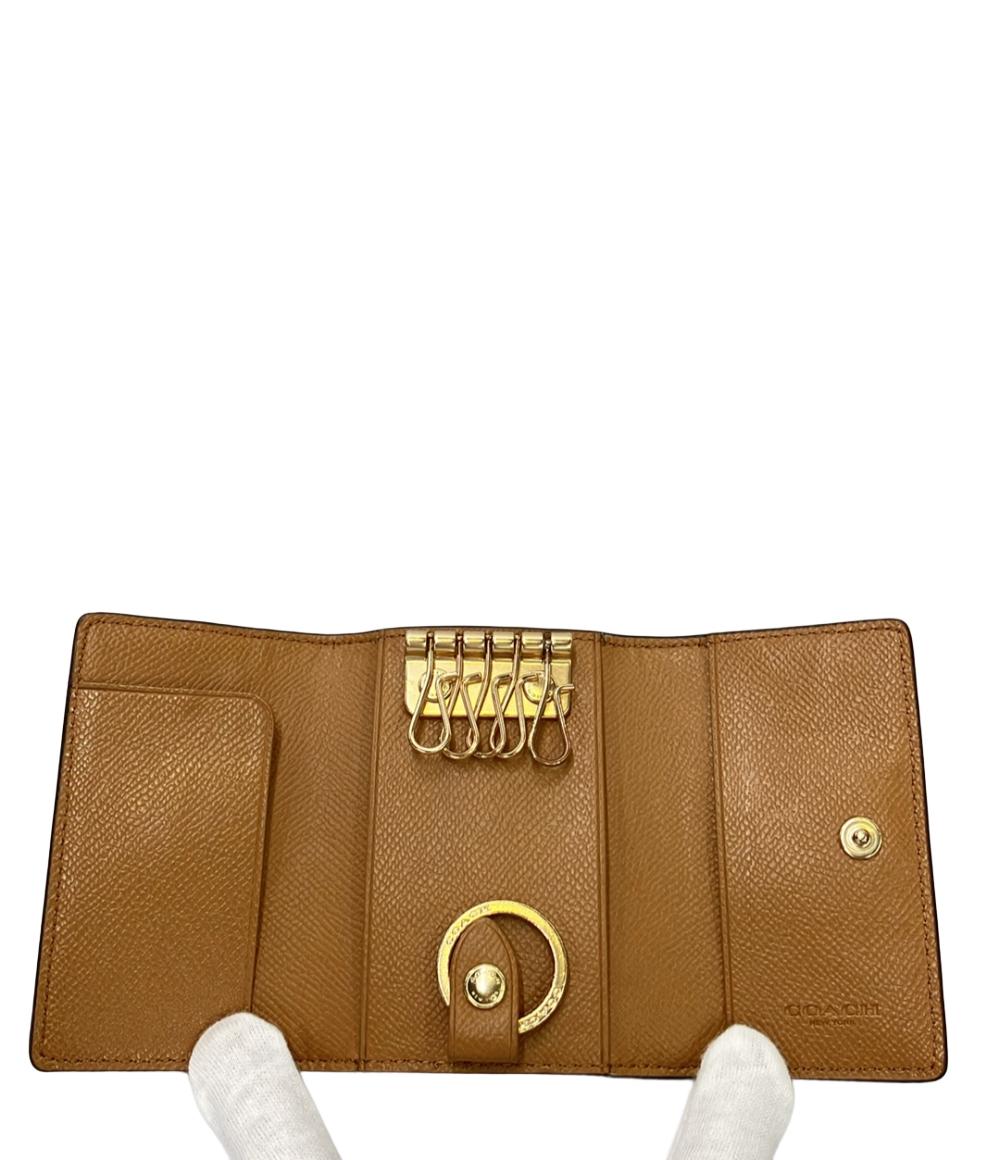 美品 COACH 5連キーケース キーリング付き レザー 76741 レディース コーチ
