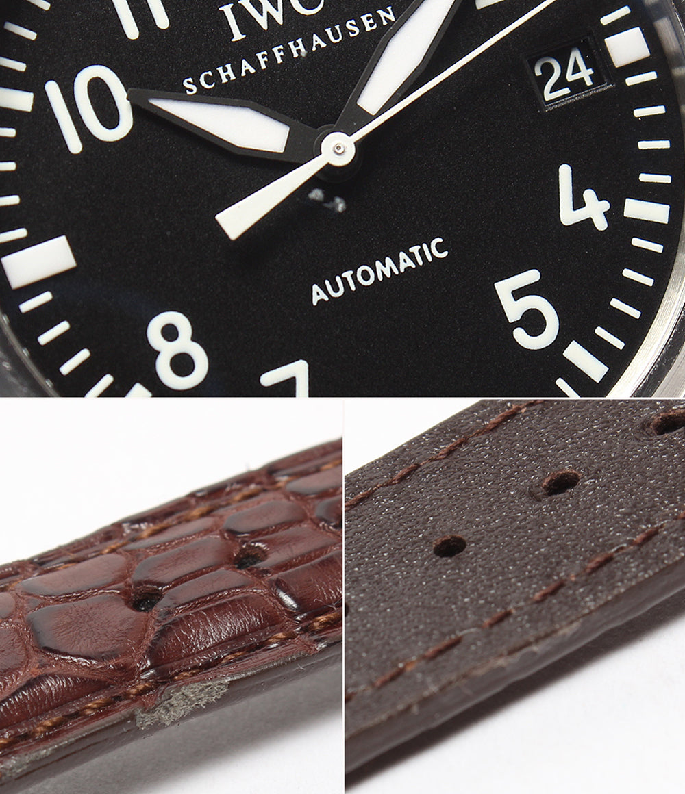 IWC SCHAFFHAUSEN 腕時計 パイロットウォッチ ミッドサイズ 自動巻き ブラック IW325604 メンズ アイダブリューシー シャフハウゼン