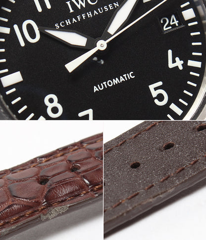 IWC SCHAFFHAUSEN 腕時計 パイロットウォッチ ミッドサイズ 自動巻き ブラック IW325604 メンズ アイダブリューシー シャフハウゼン