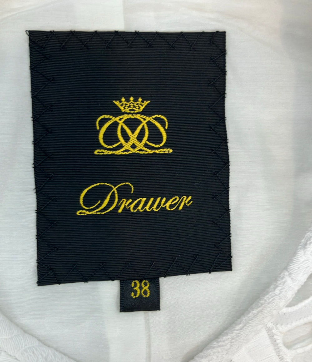 美品 Drawer ノーカラージャケット レース 23SS 6522-299-0779 レディース SIZE 38 (S) ドゥロワー