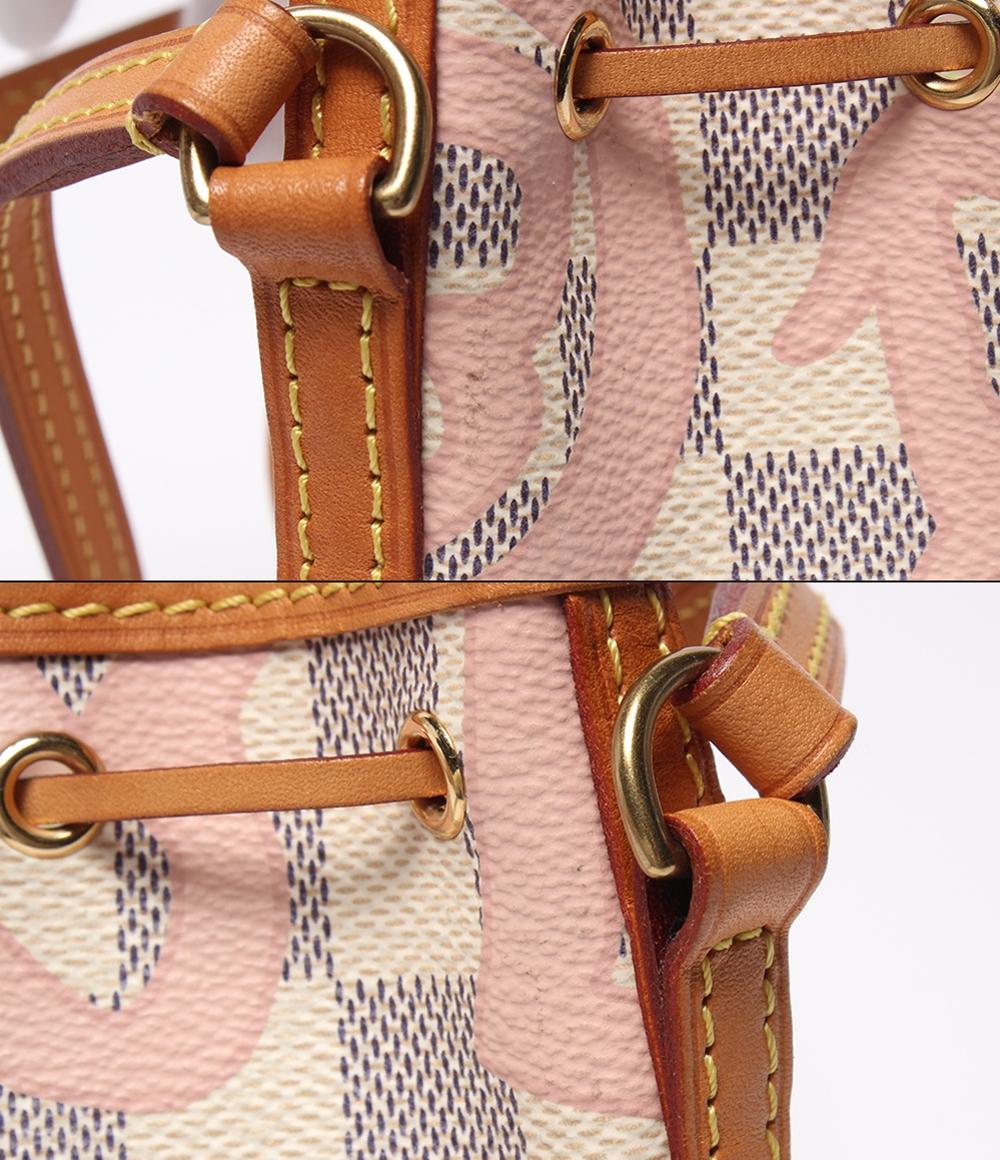 LOUIS VUITTON ショルダーバッグ 斜め掛け ナノ ノエ ダミエ アズール