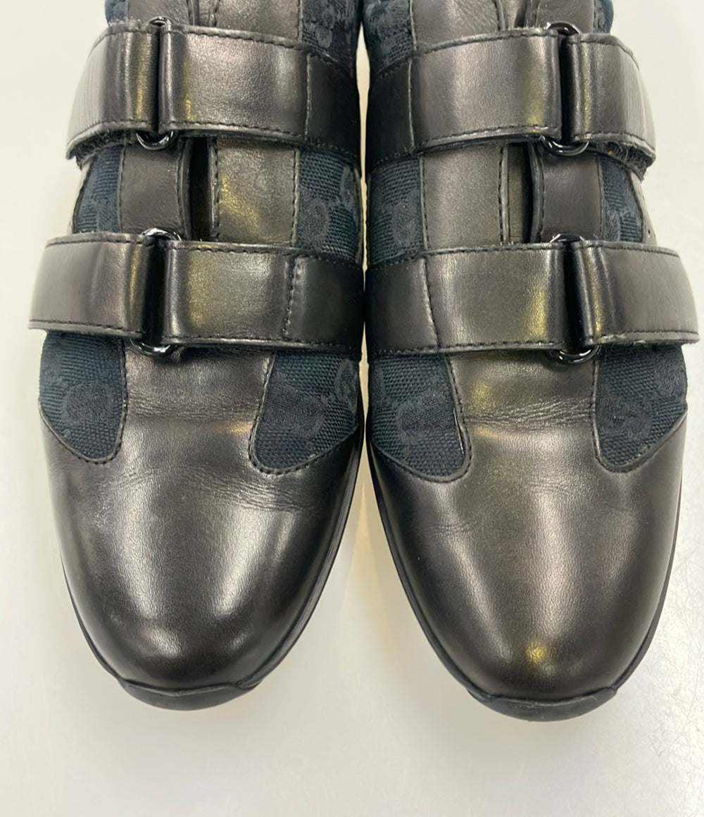 GUCCI レザースニーカー GG柄 ダブルベルクロ レディース SIZE 37 (23.5cm) グッチ