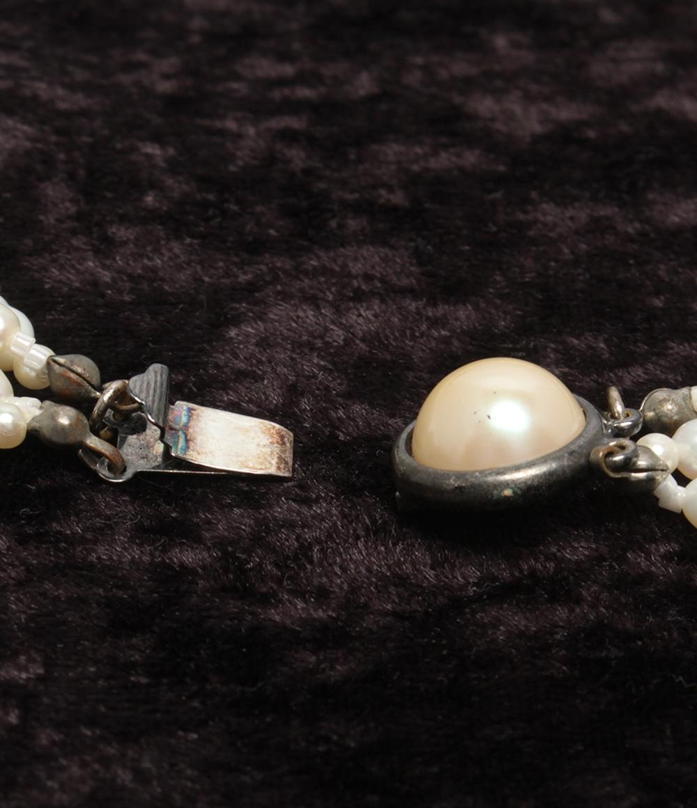 4連ネックレス 淡水パール レディース