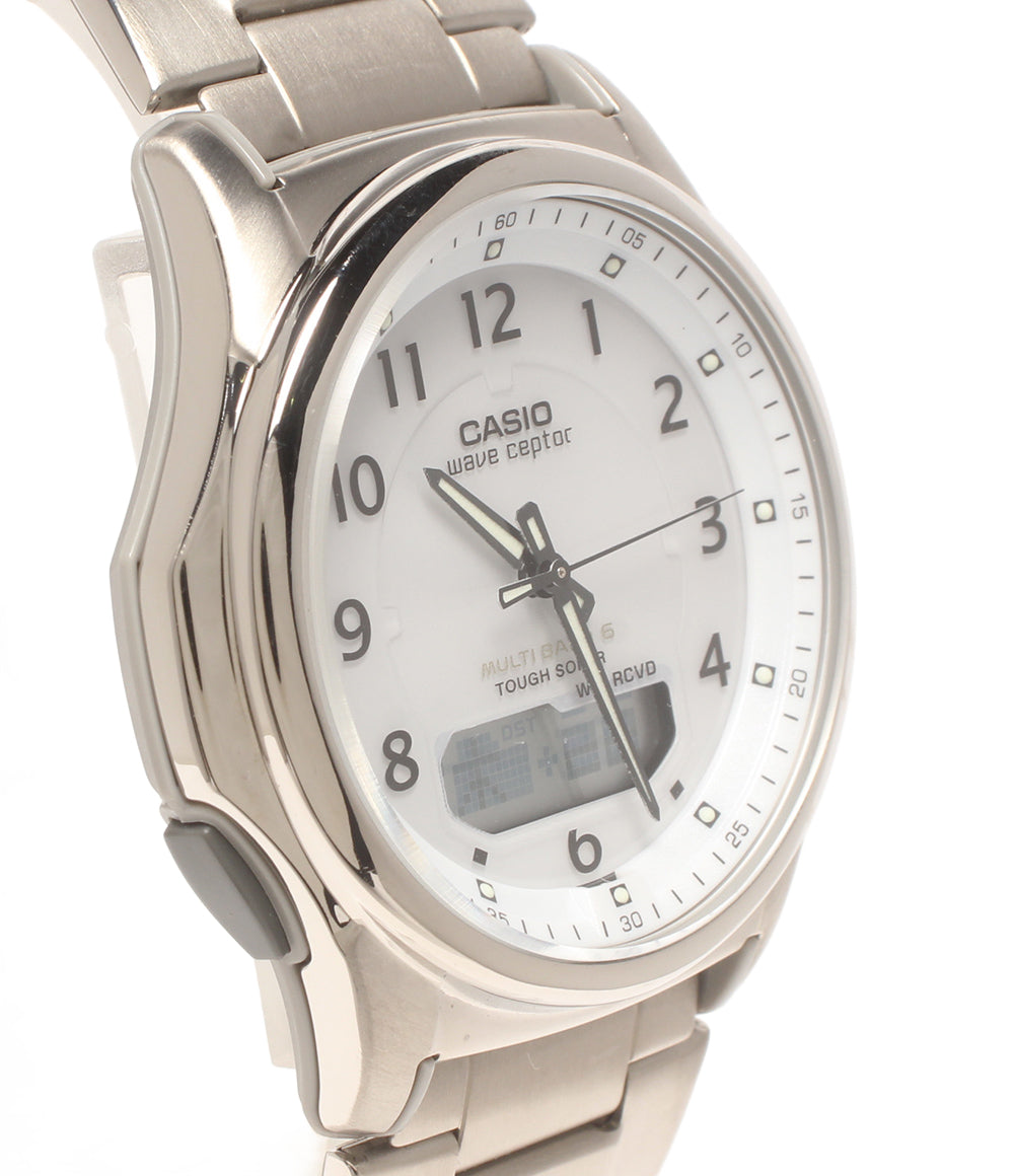 美品 CASIO 腕時計 ウエーブセプター WAVE CEPTOR ソーラー WVA-M630TDE-7AJF メンズ カシオ