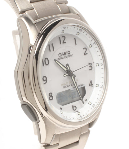美品 CASIO 腕時計 ウエーブセプター WAVE CEPTOR ソーラー WVA-M630TDE-7AJF メンズ カシオ