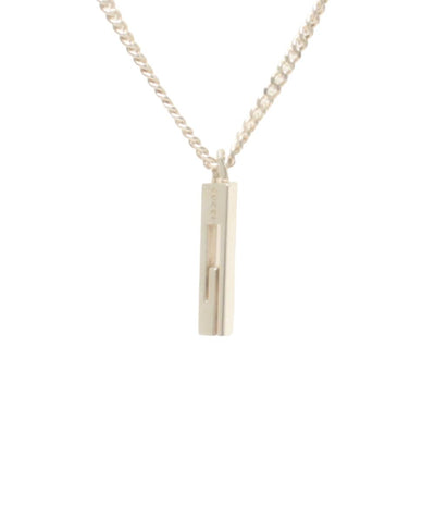 美品 GUCCI ネックレス SV925 カットアウトG バー ユニセックス グッチ